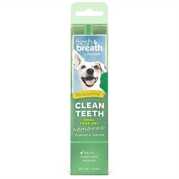 2 oz. Tropiclean Fresh Breath No Brushing Clean Teeth Oral Care Gel For Dogs - Hygiene